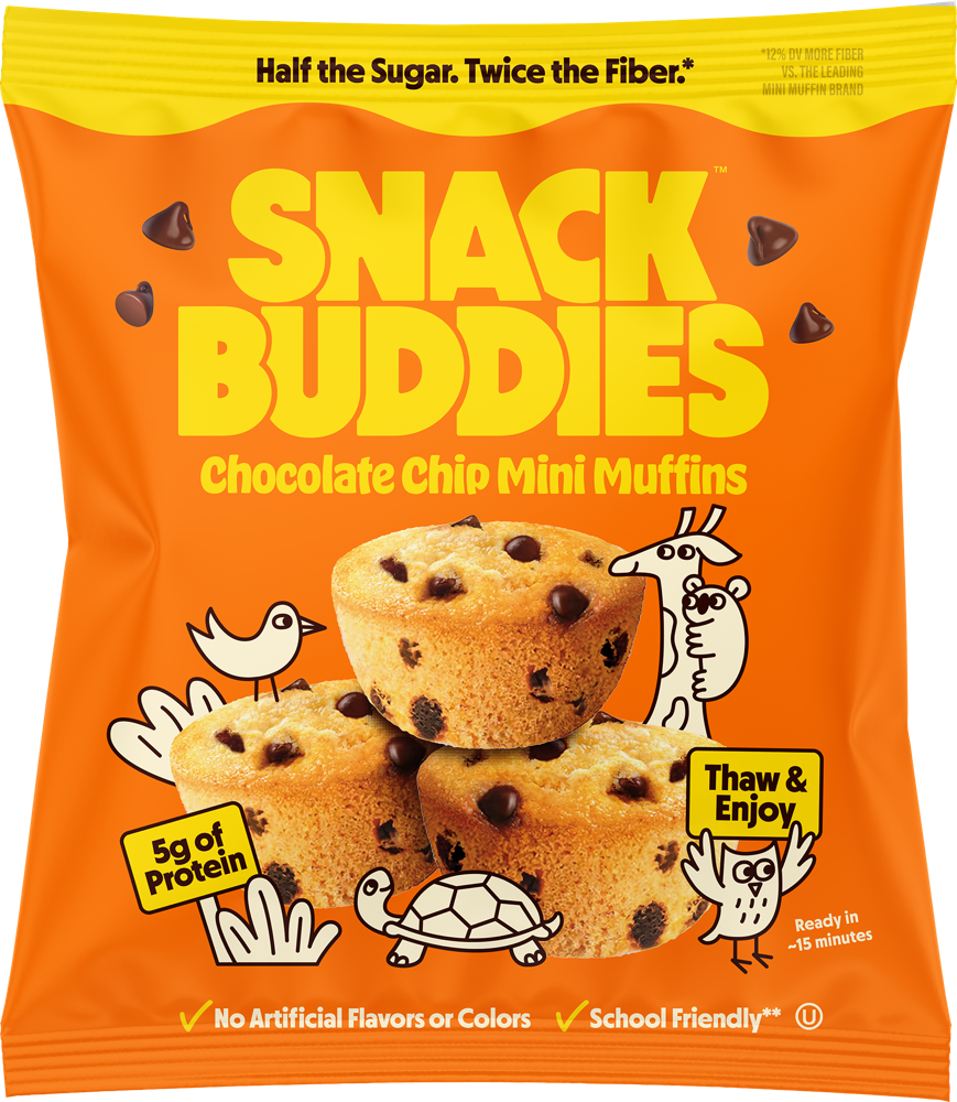 Snack Buddies Chocolate Chip Mini Muffins pouch